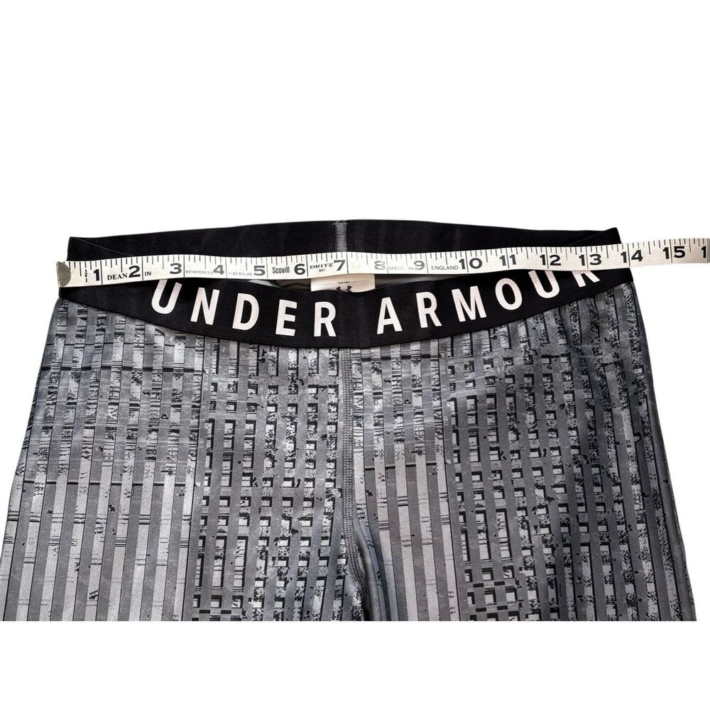 Under Armour Coolswitch Run Gray Patterned Leggin… - image 6